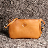 Women’s Full-Grain Leather Crossbody Tote – Minimalist Handmade Small Shoulder Bag